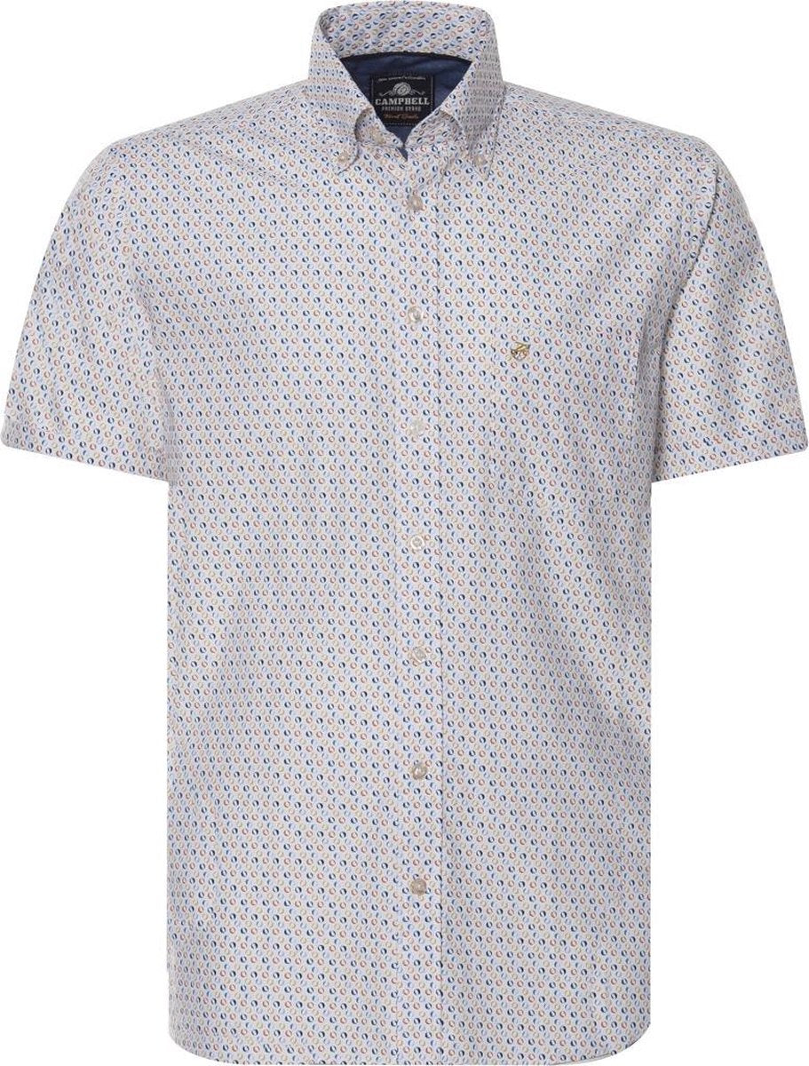 Campbell Classic Casual Overhemd Heren korte mouw