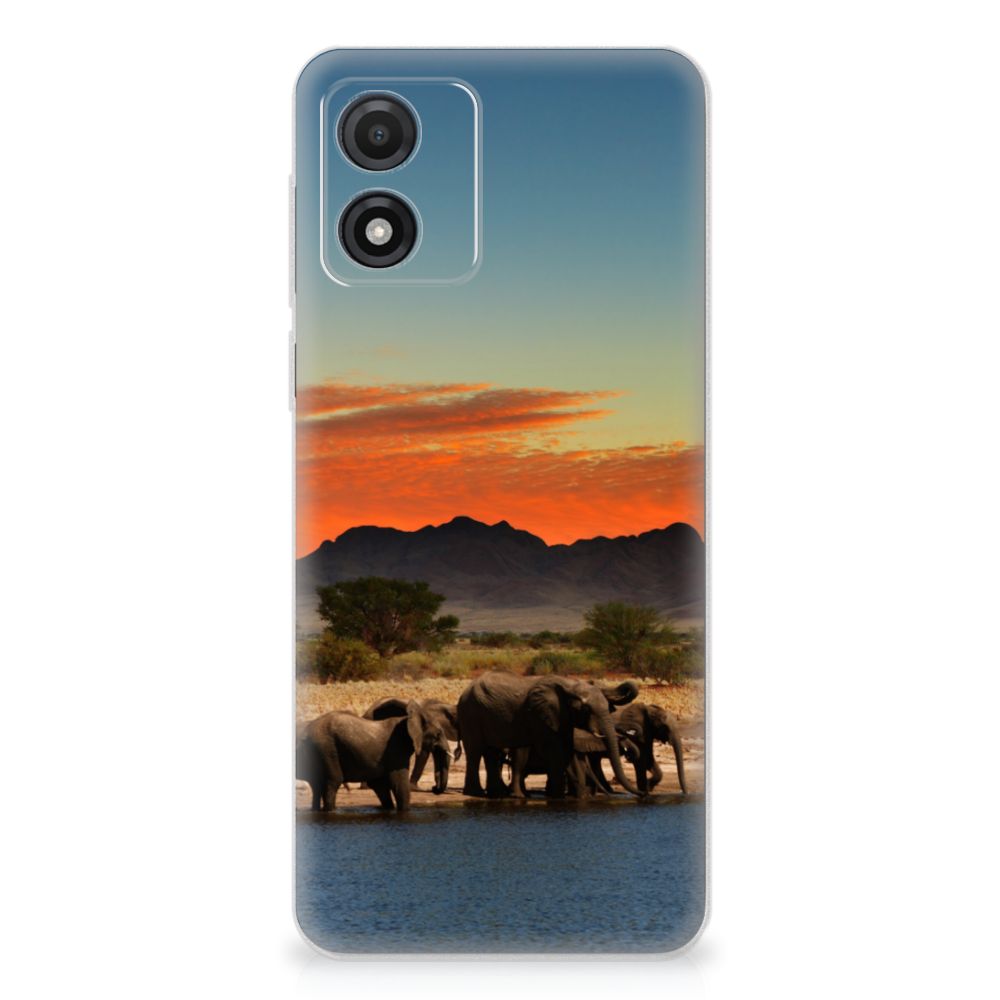 Motorola Moto E13 | TPU Hoesje | Olifanten