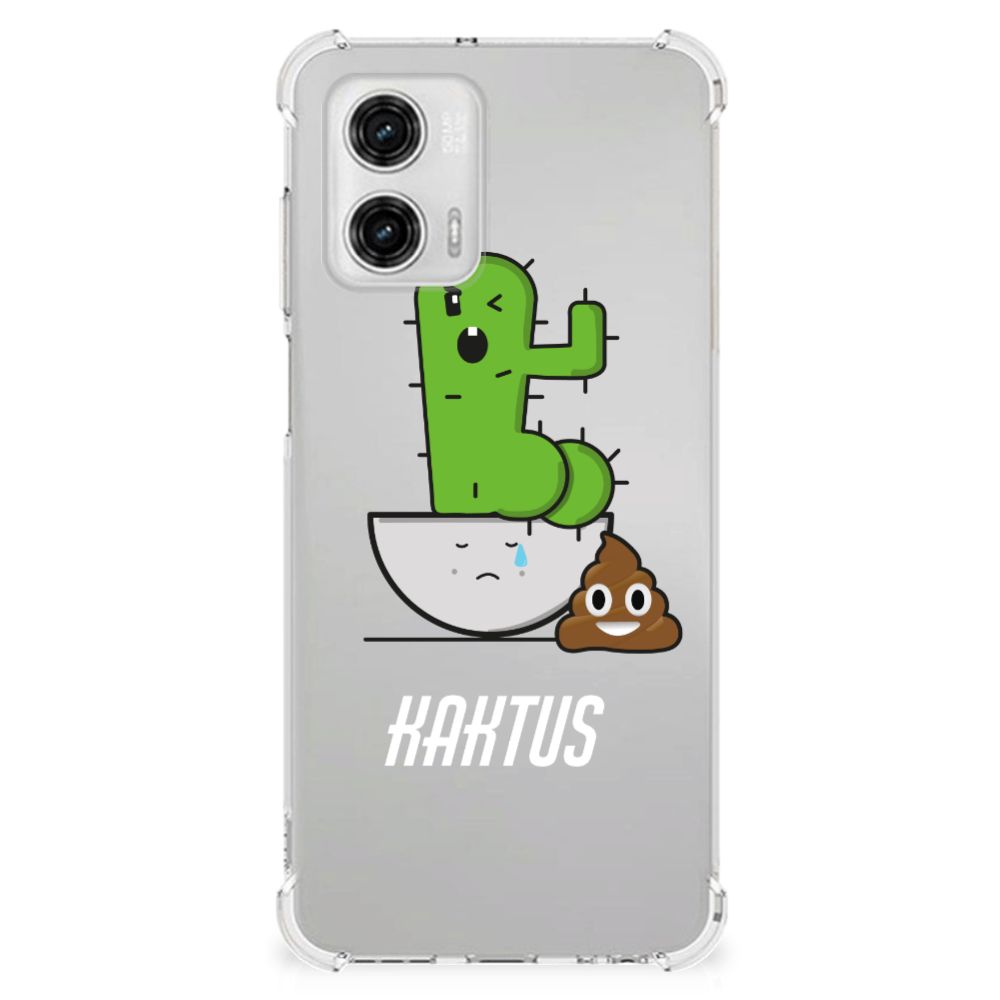 Motorola Moto G73 Stevig | Bumper Hoesje | Cactus Poo