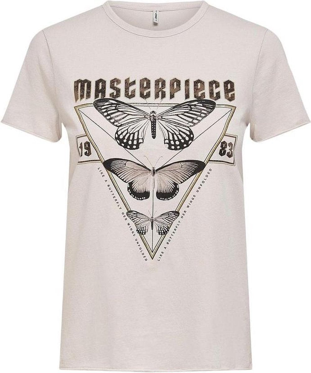 Onllucy Life Reg S/s Butterfly Top 15235743 Pumice Stone/masterpiece