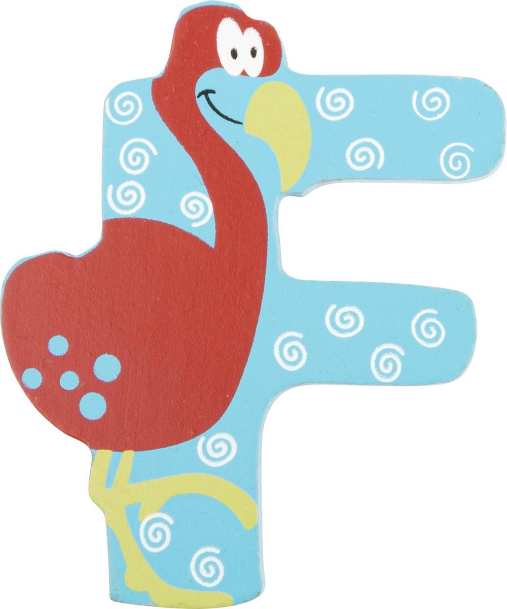 Small Foot Alfabet Dieren Letter F Hout 8 Cm