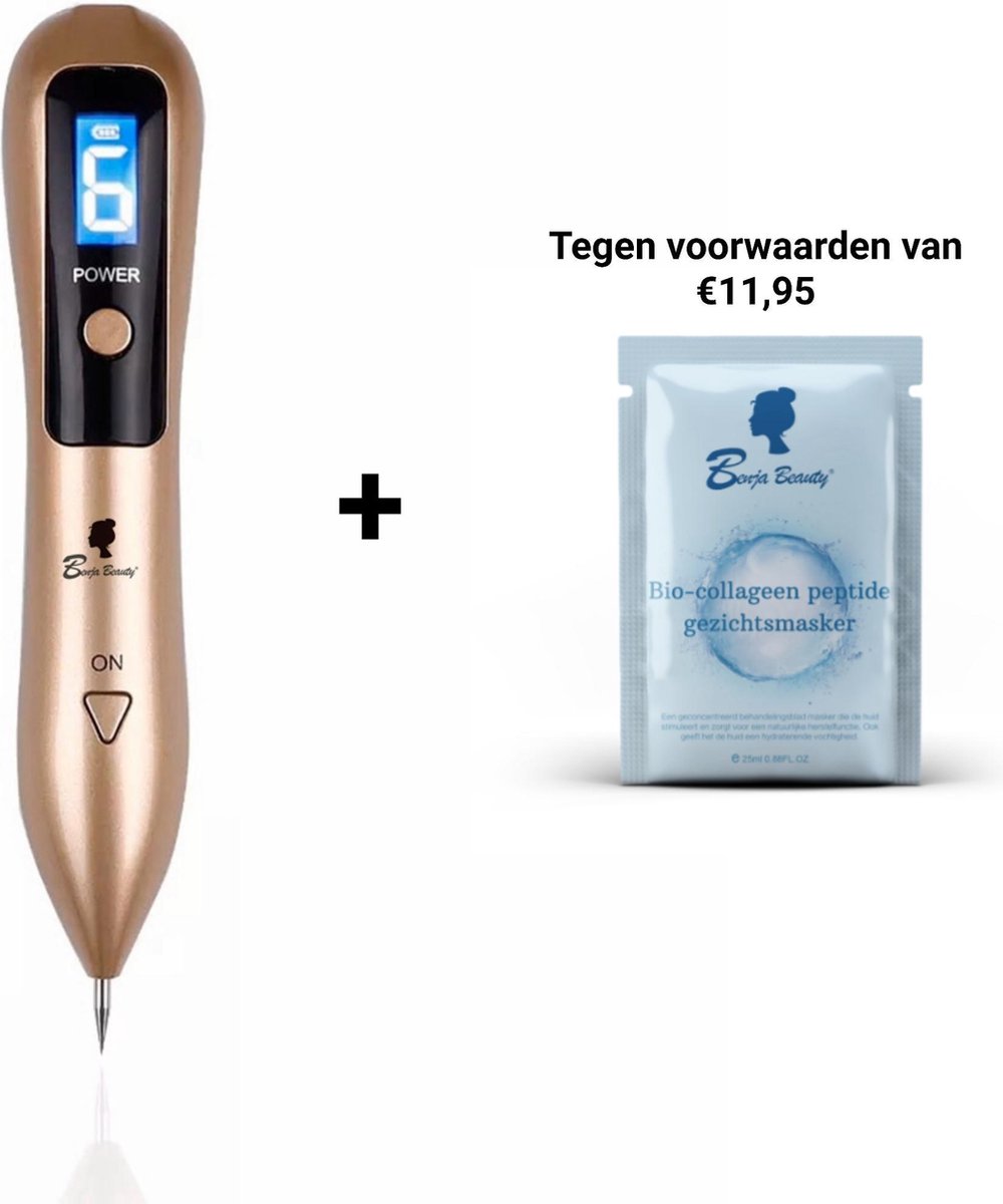 BenjaBeauty® Laser Plasma Pen|Gezicht|huid| schoonheidsspecialiste producten|Huidverzorging|Pigmentvlekken verwijderen|Gezichtsmasker|Goud
