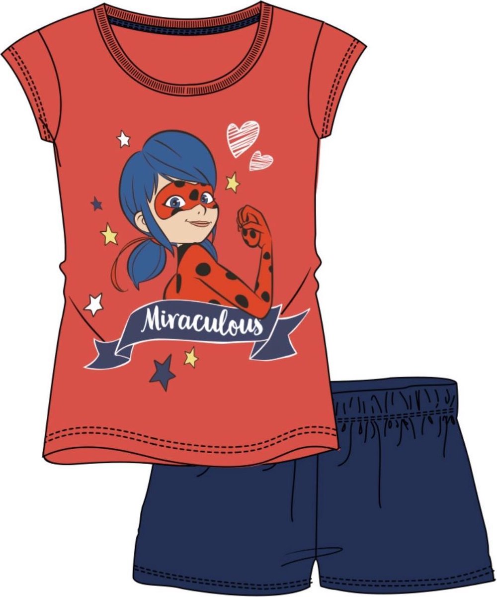 Miraculous ladybug - Pyjama - rood - blauw - maat 116 / 6 jaar