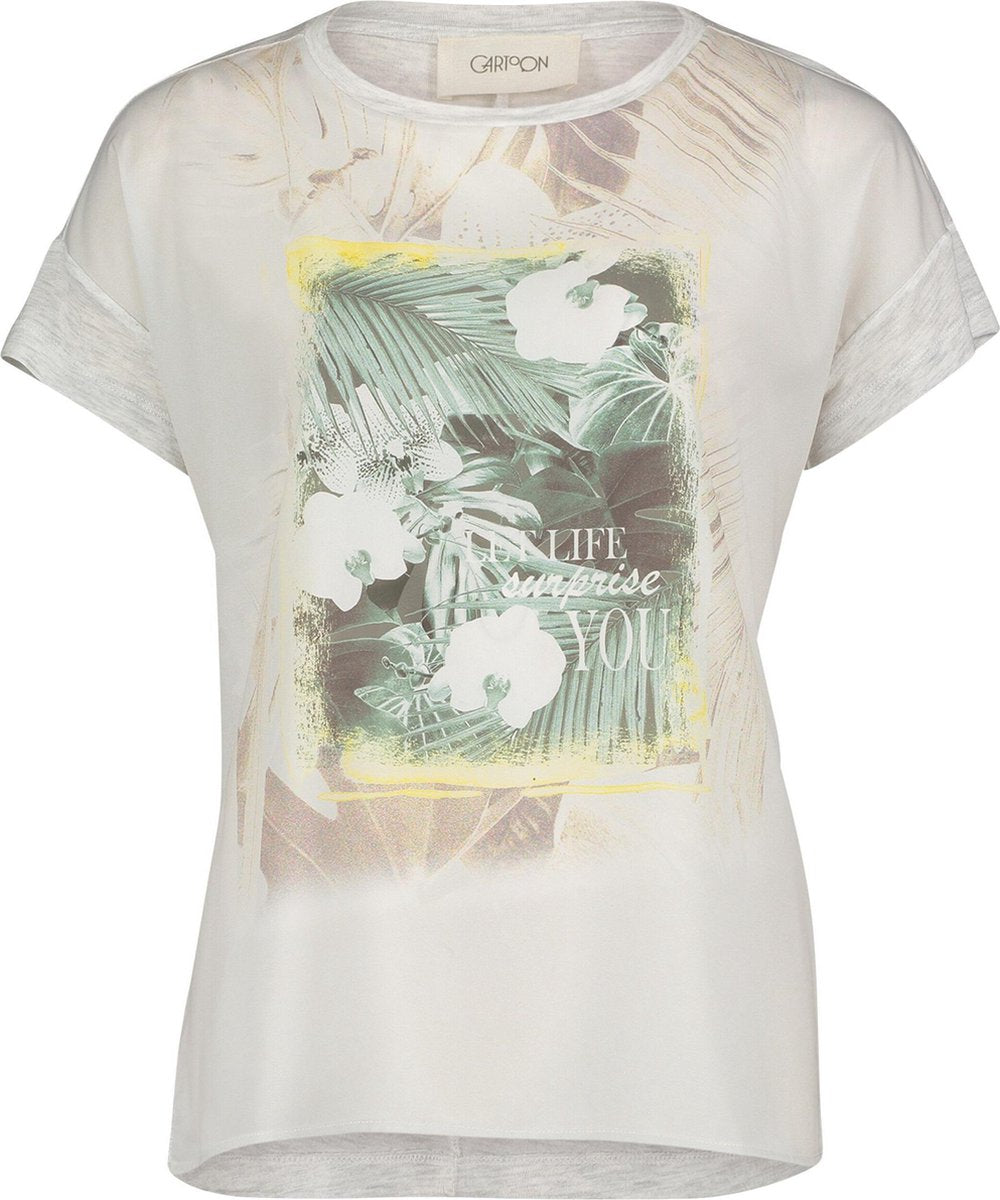 Cartoon shirt Lichtgeel-40 (L)