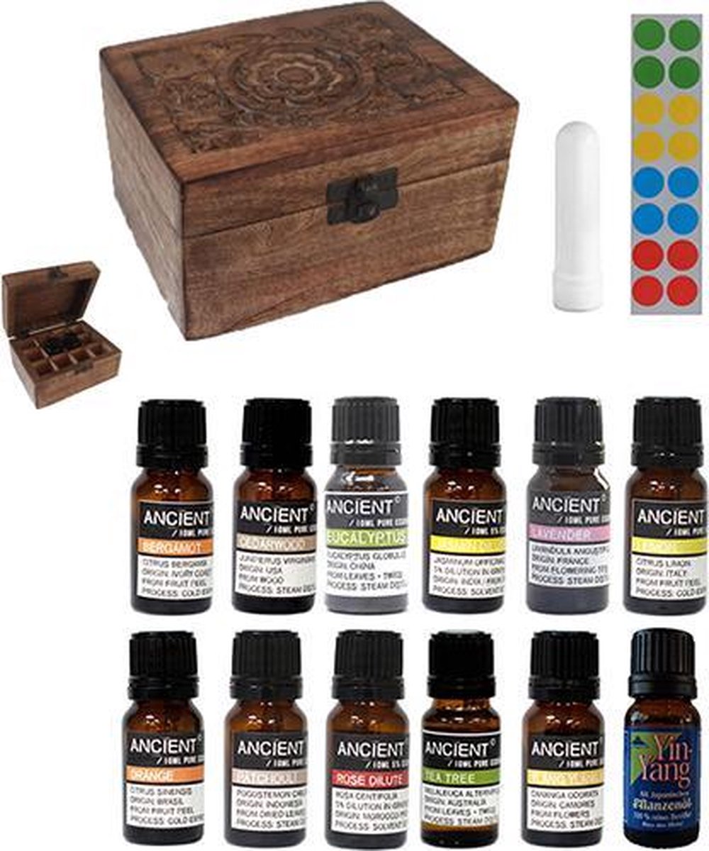 Balance Set - Etherische Olie - 120 ml - Opbergbox - 120 ml - Cadeau