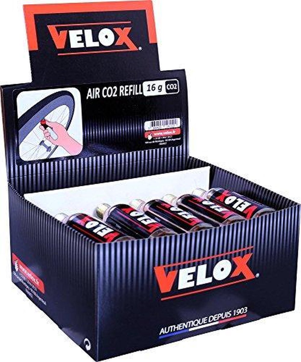 Velox 15 stuks CO2 patronen 16g met draad
