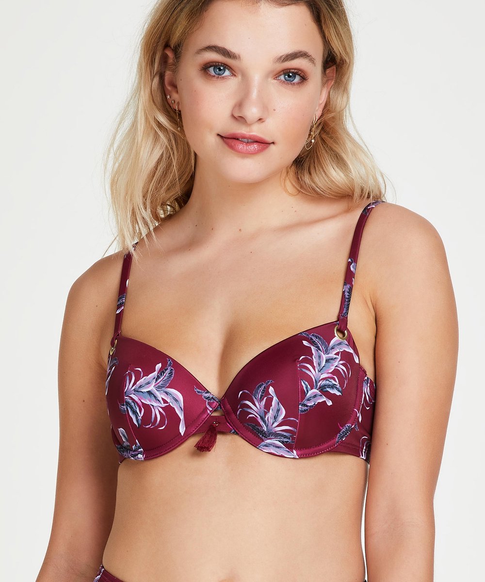 Hunkemöller Dames Voorgevormde beugel bikinitop Tropic glam - maat C75