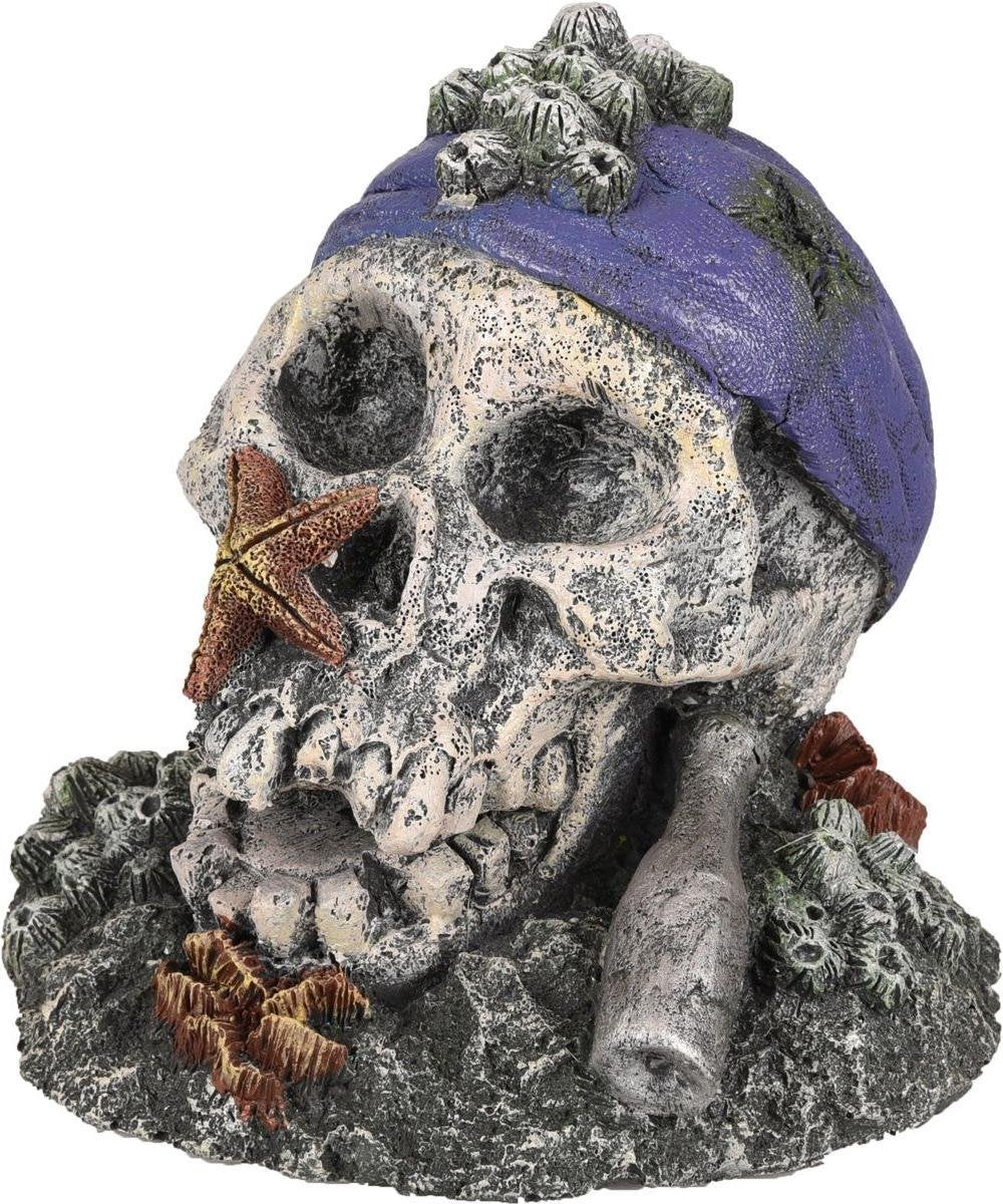 Aquarium decoratie Hades Schedel Bandana - 16 x 17 x 15 cm