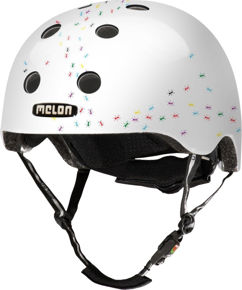 Melon Pop Ants Fietshelm - Maat M-L (52-58cm) - Wit