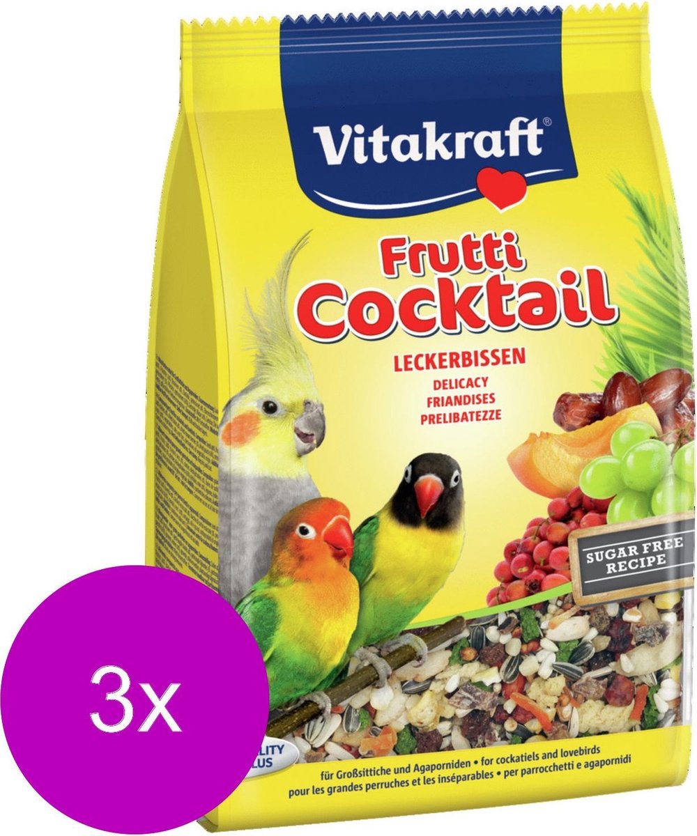 Vitakraft Cocktail Frutti Valk/Agapornis - Vogelsnack - 3 x 250 g