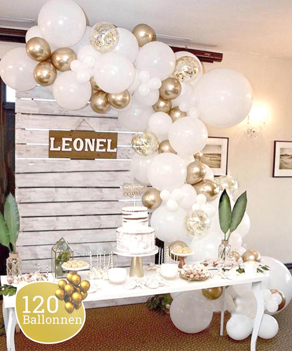Sellaio Ballonnenboog – Ballonnen Bruiloft – Feest Versiering - Verjaardag – Inclusief strip en pomp – Complete set – 120 ballonnen