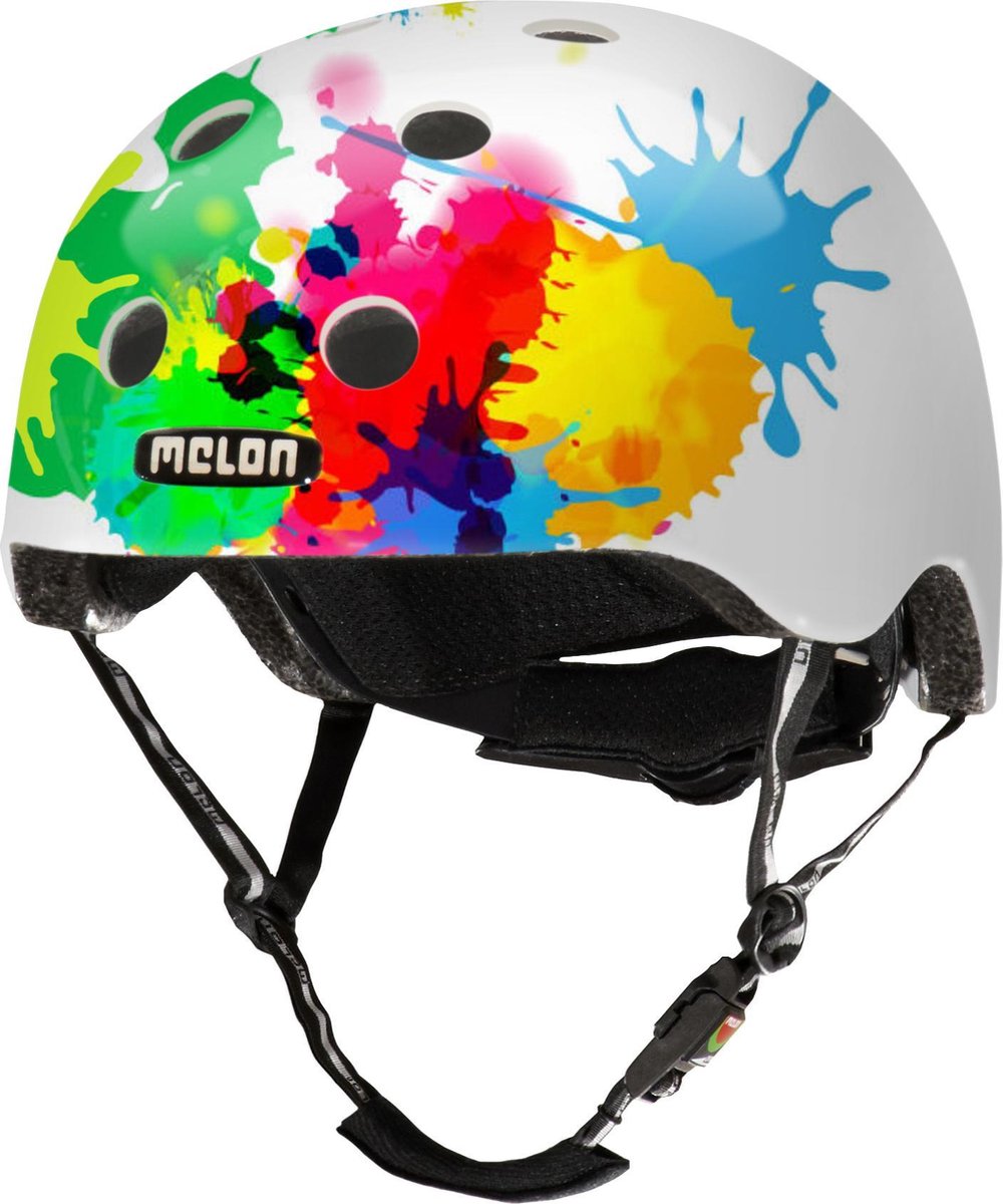 Melon Coloursplash Fietshelm - Maat M-L (52-58cm) - Wit