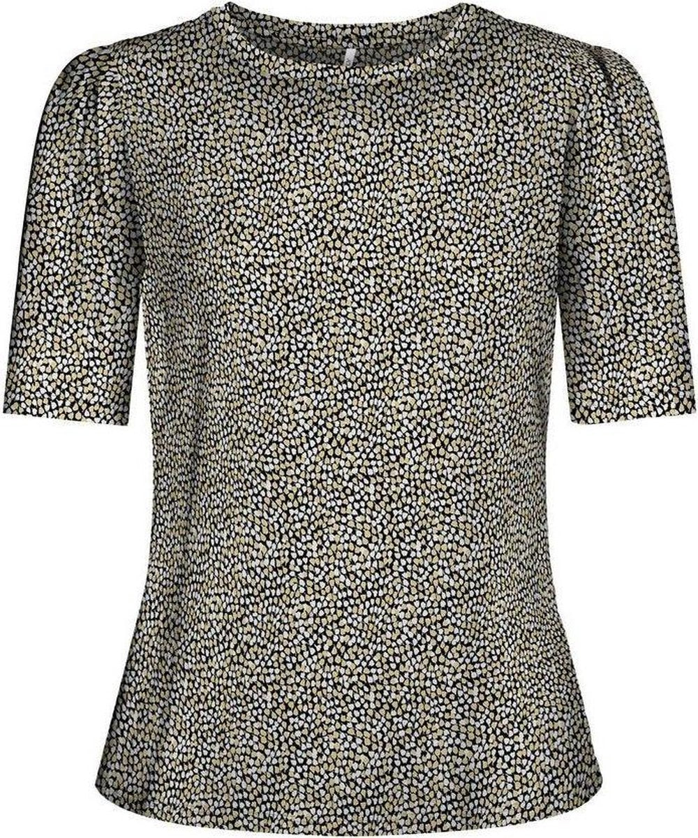 Onlpella S/s O-neck Puff Top Jrs 15235615 Black/random Leaf