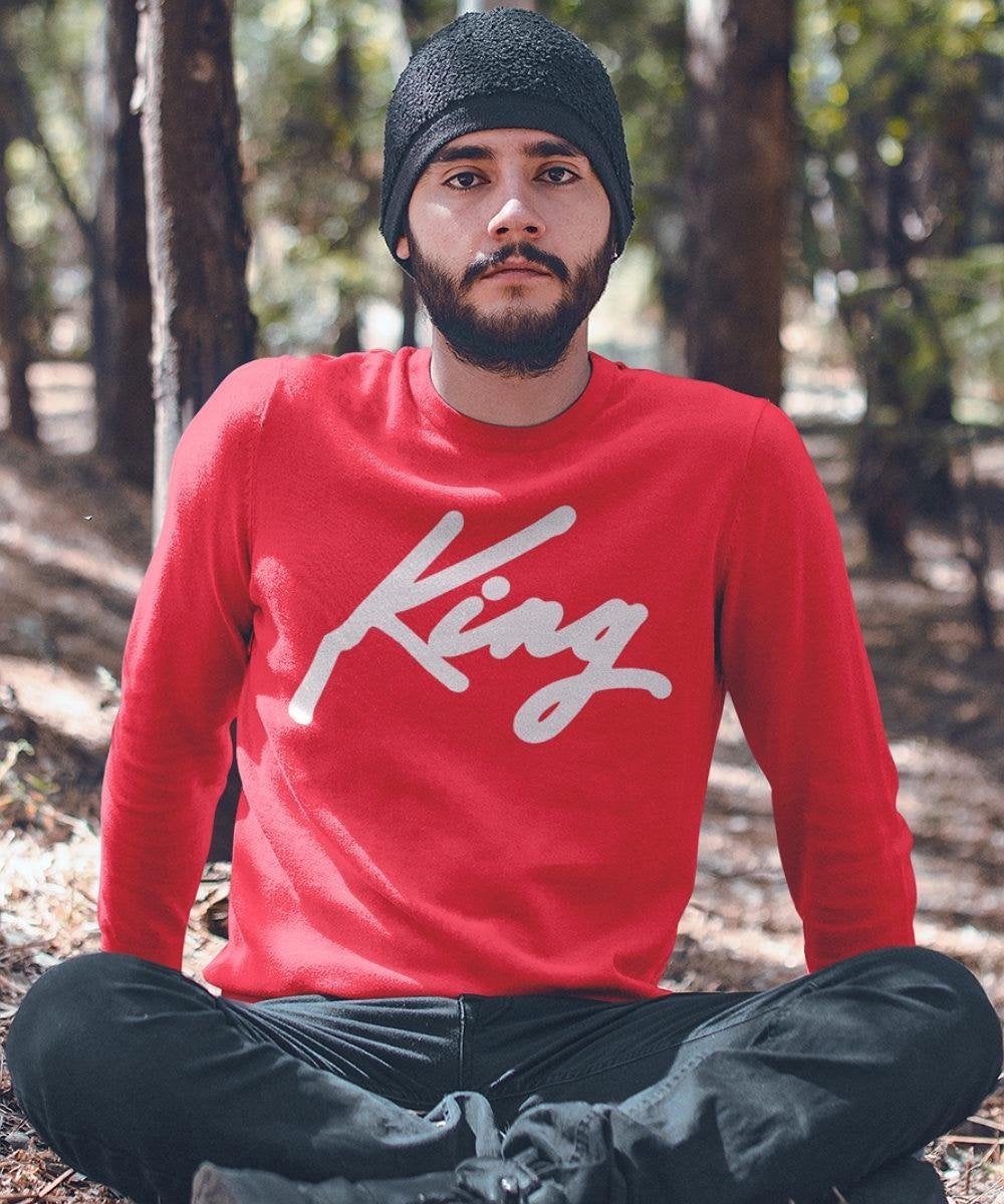 King & Queen Trui Premium Red (King - Maat 3XL) | Matching outfits | Koppel truien