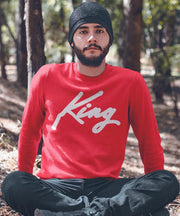 King & Queen Trui Premium Red (King - Maat 3XL) | Matching outfits | Koppel truien