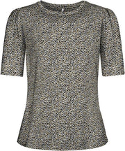 Onlpella S/s O-neck Puff Top Jrs 15235615 Black/random Leaf