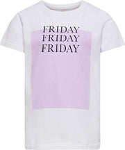 Kids Only t-shirt meisjes - paars - KONweekday - maat 122/128