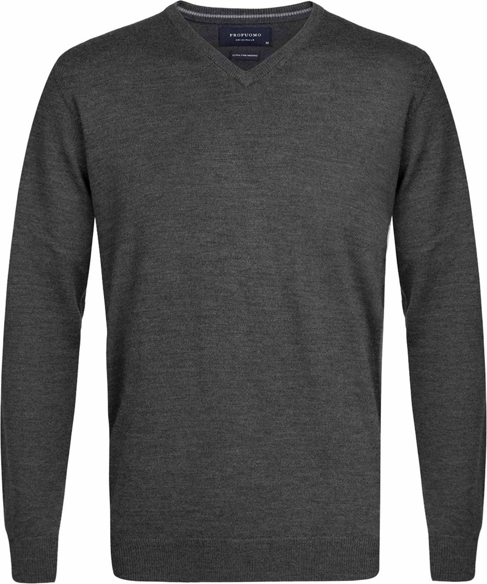 Profuomo Pullover Merino V-neck Antraciet (PP0J00201)N