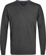 Profuomo Pullover Merino V-neck Antraciet (PP0J00201)N