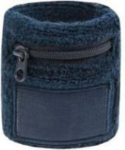 Navy zweetband met ritsje