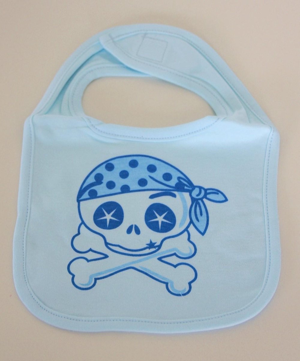 "Skull and crossbones" slabbetje blauw
