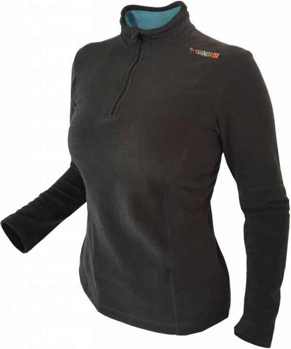 Outdoor fleece trui dames - S - Antraciet hoesje