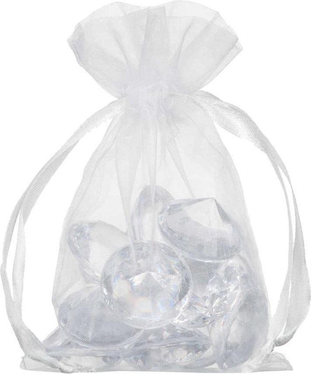 Shingyo 200 stuks organza zakje 10x15cm - Product Kleur: Wit
