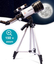 Vultus Telescoop - 150x - Sterrenkijker Voor Kinderen/Beginners en Volwassenen - Inclusief Statief en Draagtas - Vultus 30070