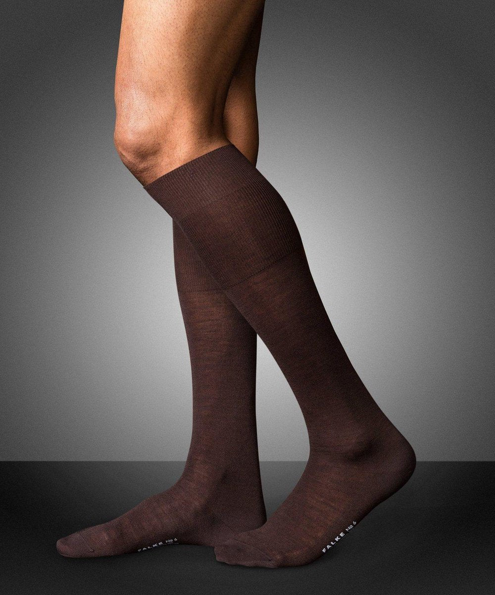 FALKE No.6 Luxury Heren Kniekous 15451 - Bruin 5930 brown Heren - 39-40
