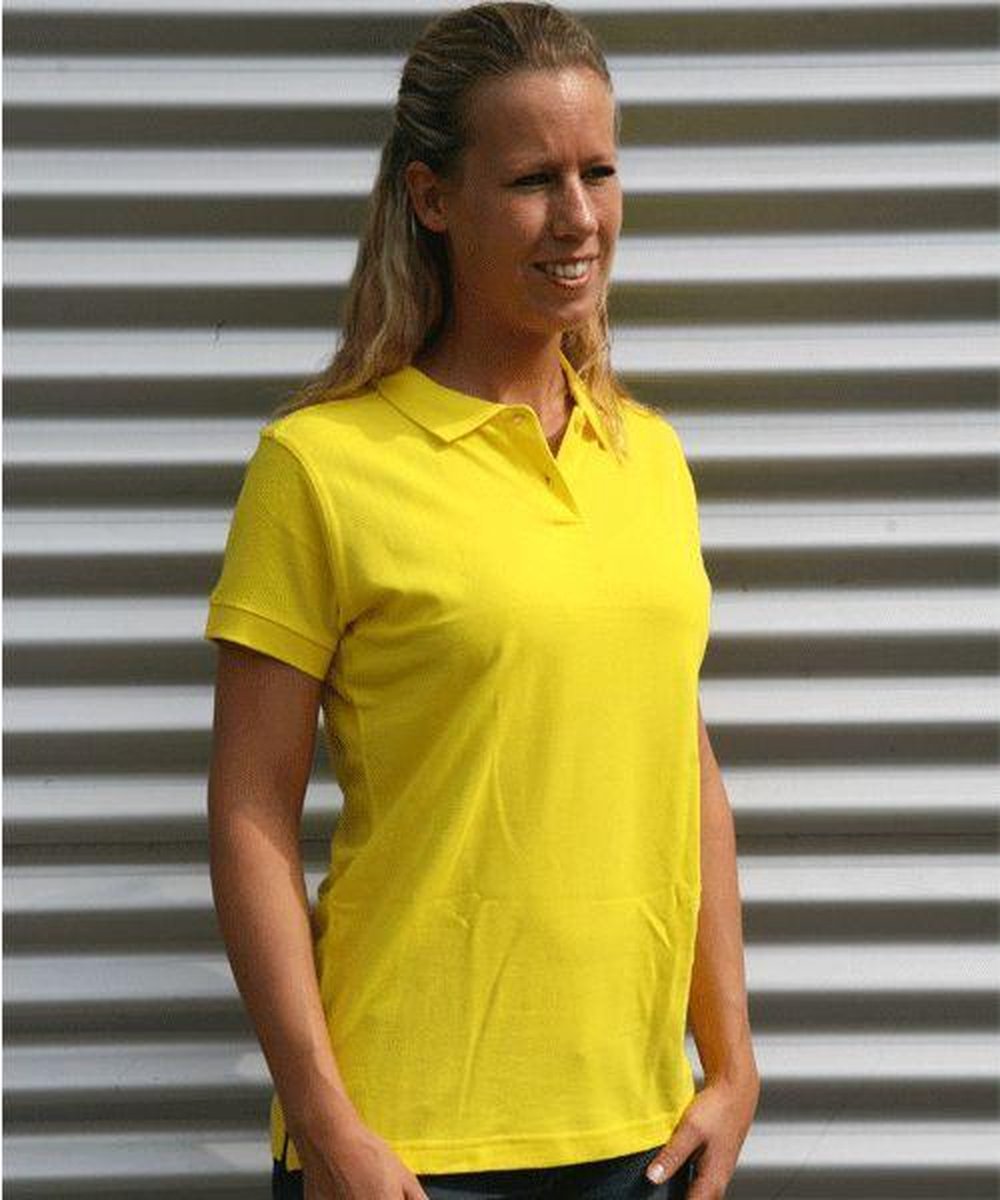 Dames poloshirt geel 42 (XL)
