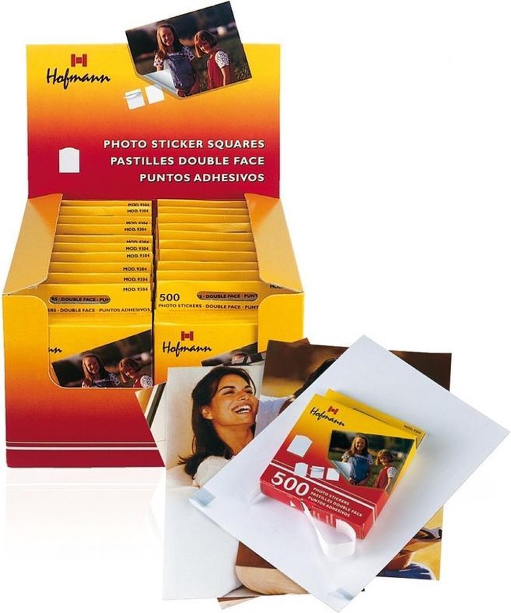 Fotoplakkers - Hofmann - Plakstrips - 500 stuks - Transparant - Mod. 9304