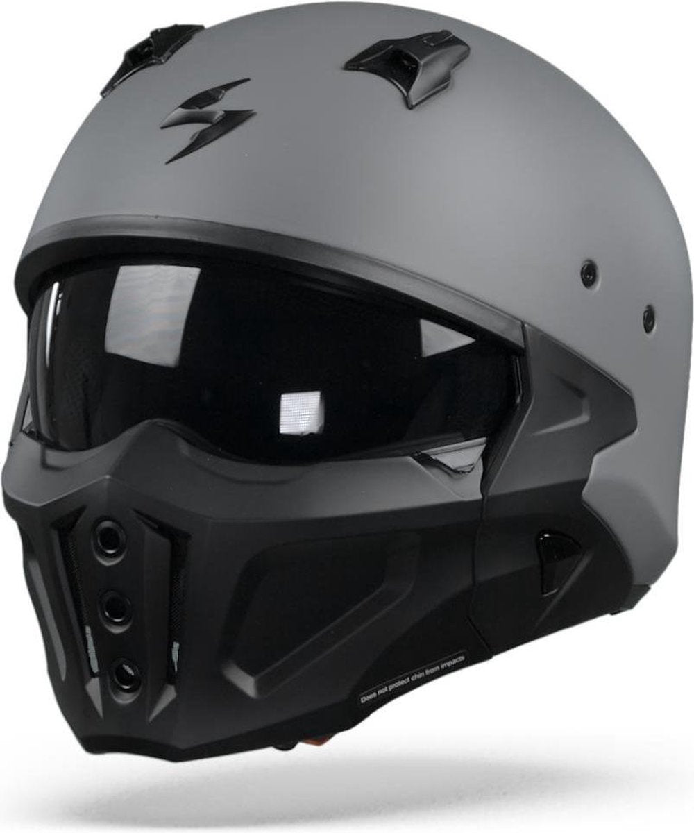Scorpion Covert-X Solid Cement Grey Matt Jet Helmet XL