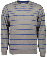 Blue Seven heren trui grijs/blauw gestreept - maat S