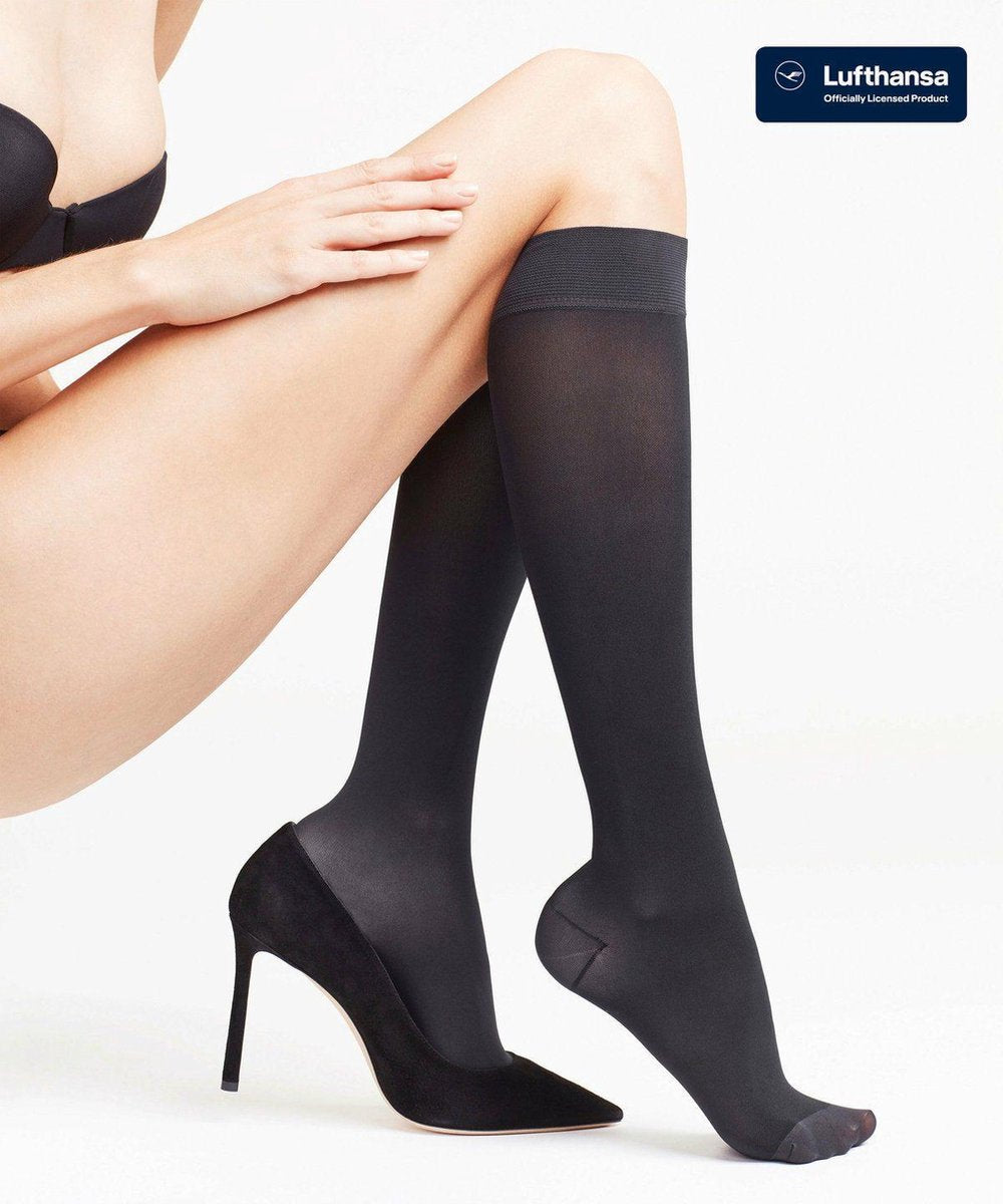 FALKE Leg Energizing 50 Dames Steunkniekous 41765 - Zwart 3009 black Dames - 41-42