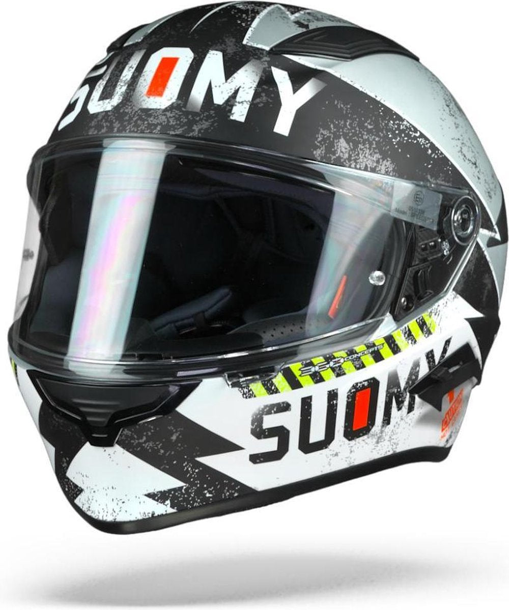 Suomy Speedstar Propeller Mat Zilver Zwart Integraalhelm - Motorhelm - Maat XL