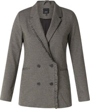 YEST Alara Blazer - Black Multi Colour - maat 36