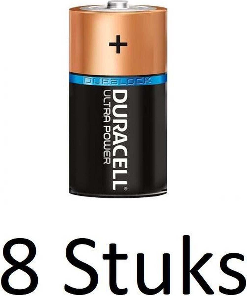 8 Stuks Duracell Ultra Power C Batterijen Bulk