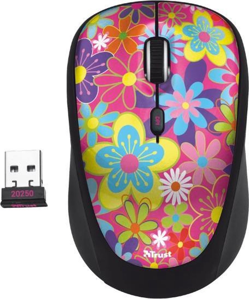 Trust Yvi - Draadloze Mini Muis - Flower Power