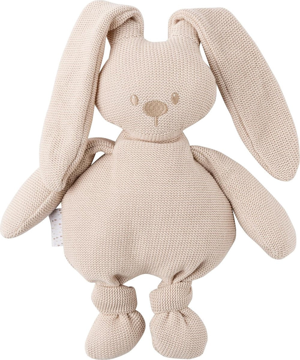 Nattou Konijn Lapidou - Knuffel Gebreid - 100% Katoen - Beige