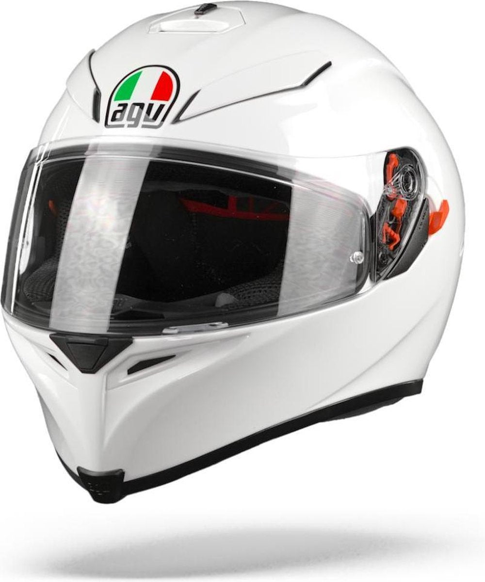 Agv K5 S Max Vision Pearl Wit Integraalhelm - Motorhelm - Maat M/S