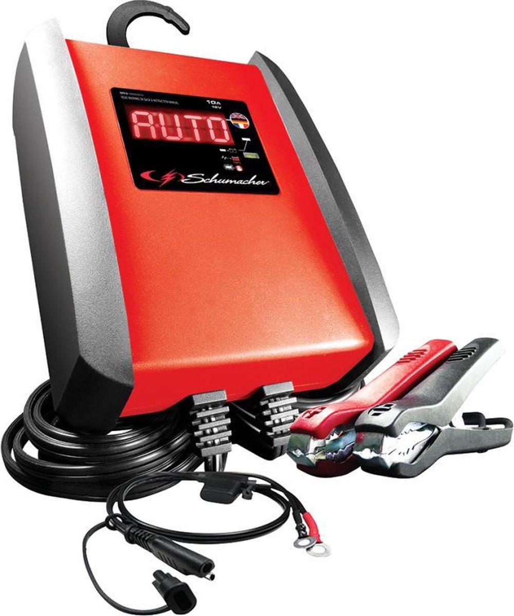 Schumacher SPI10 |Professionele Automatische acculader 12V 10 AMP| onderhoudslader | auto | motor | boot | Eenvoudig in gebruik | voor alle accu soorten |