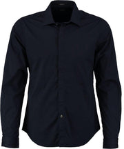 Replay donkerblauw stretch overhemd valt kleiner - Maat XS
