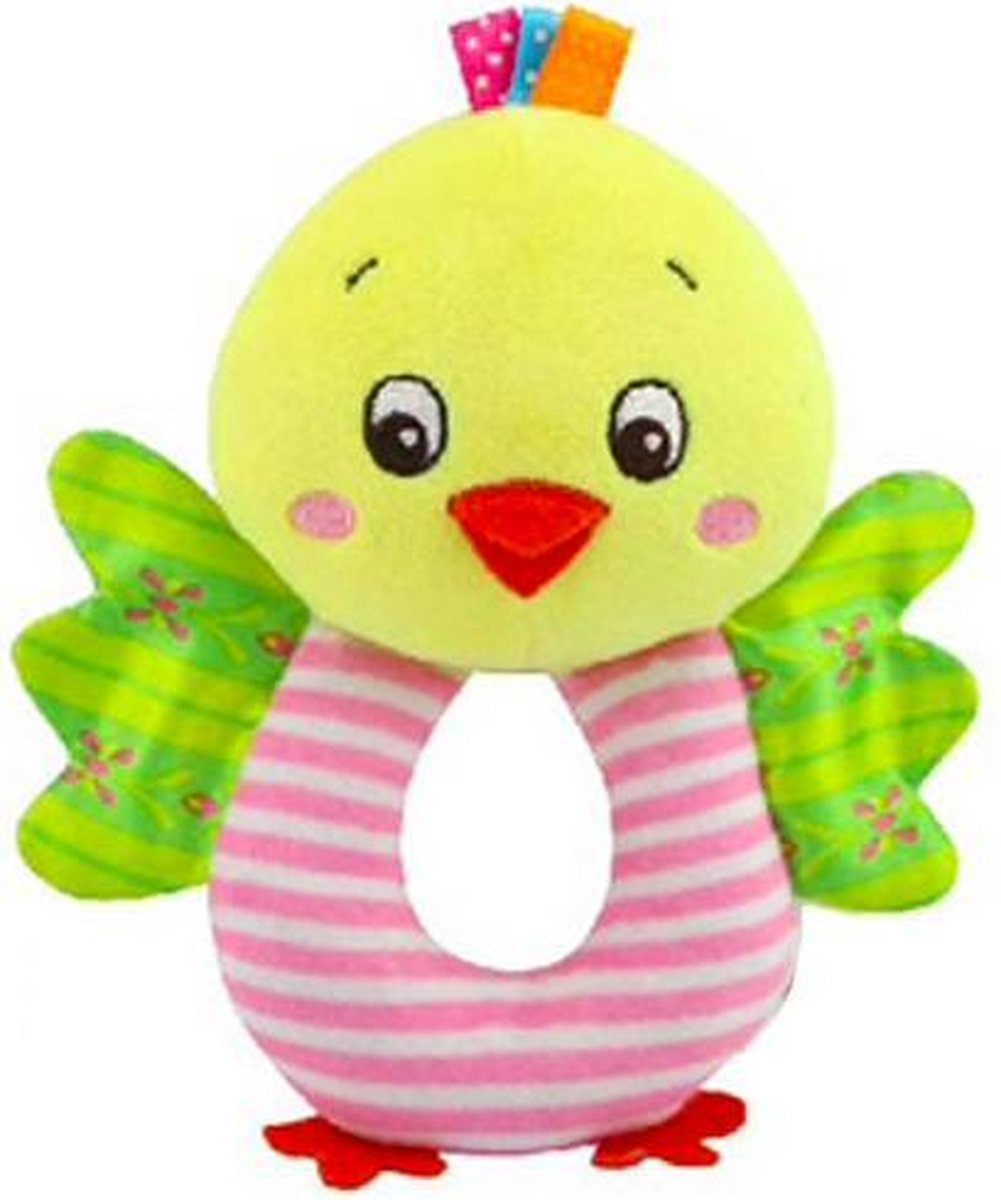 JillyBee - Speelgoed - Rammelaar - Knuffel - Eend - Multicolor