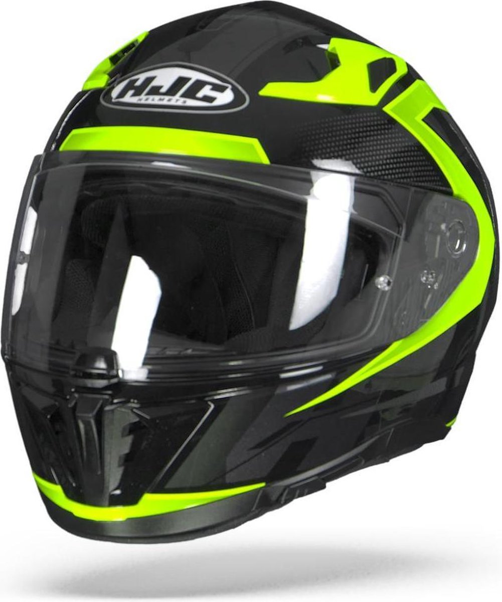 HJC i70 Asto Mc4H Zwart Geel Integraalhelm - Motorhelm - Maat XL