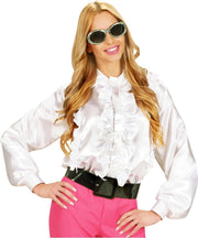 Witte blouse met franjes voor vrouwen - Volwassenen kostuums
