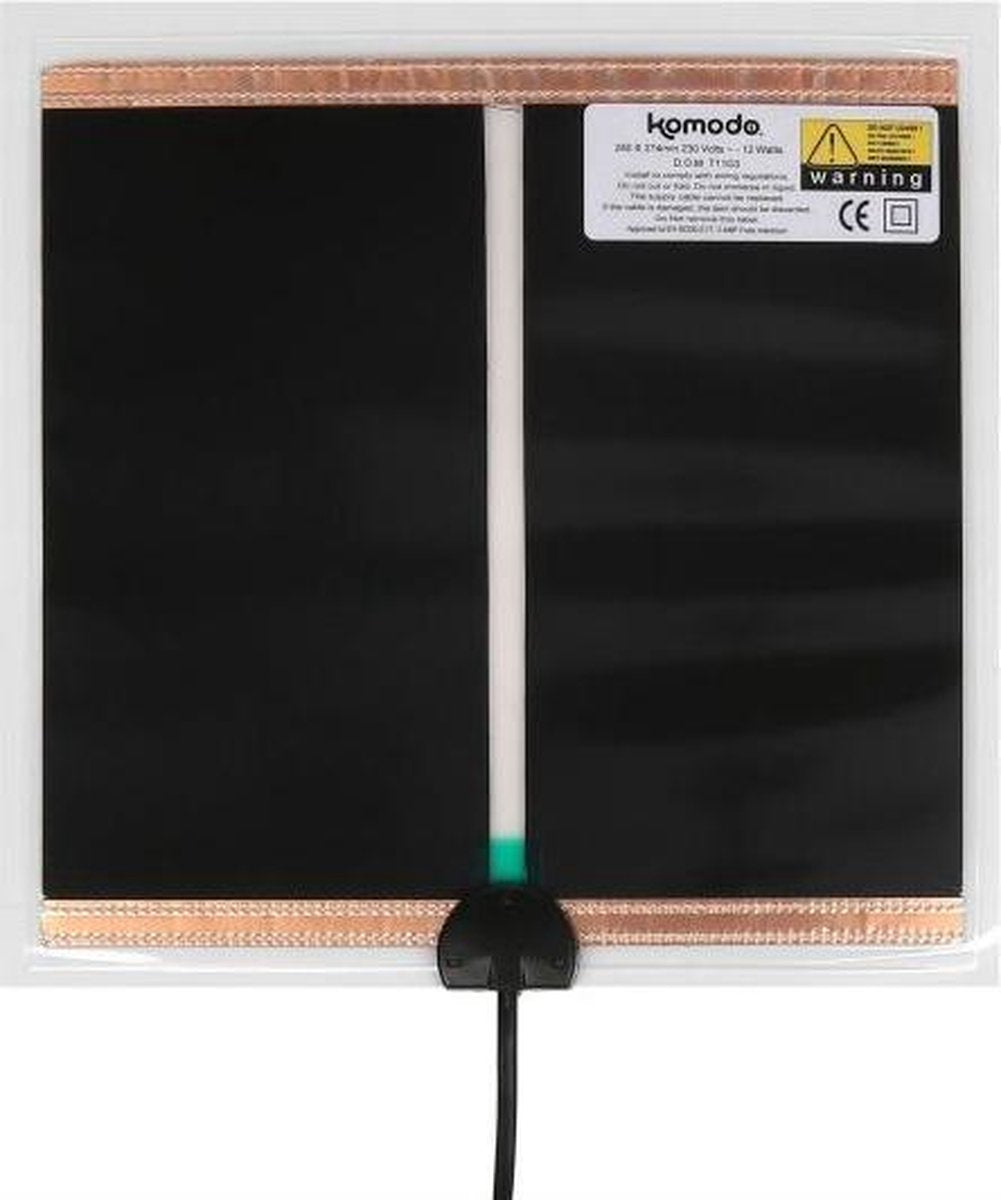 Komodo geavanceerde warmte mat stof 13 watt 280x280 mm