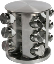 Baytex Kruidenrek Draaibaar Spice Carousel - 12 Kruidenpotjes - Zilver