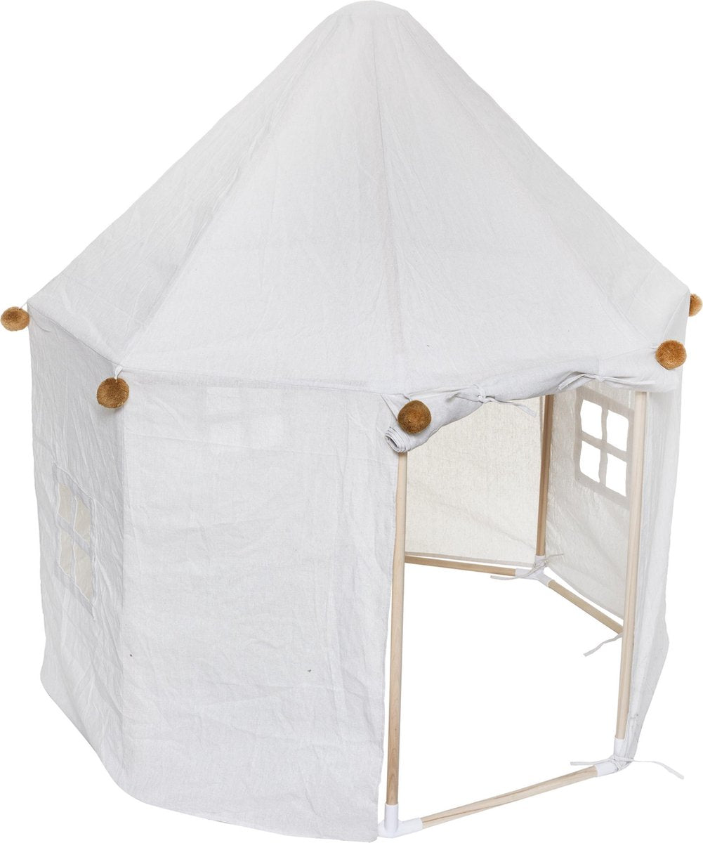 Atmosphera Yurt tent ecru - Speeltent - H160 cm - Ecru - Kindertent