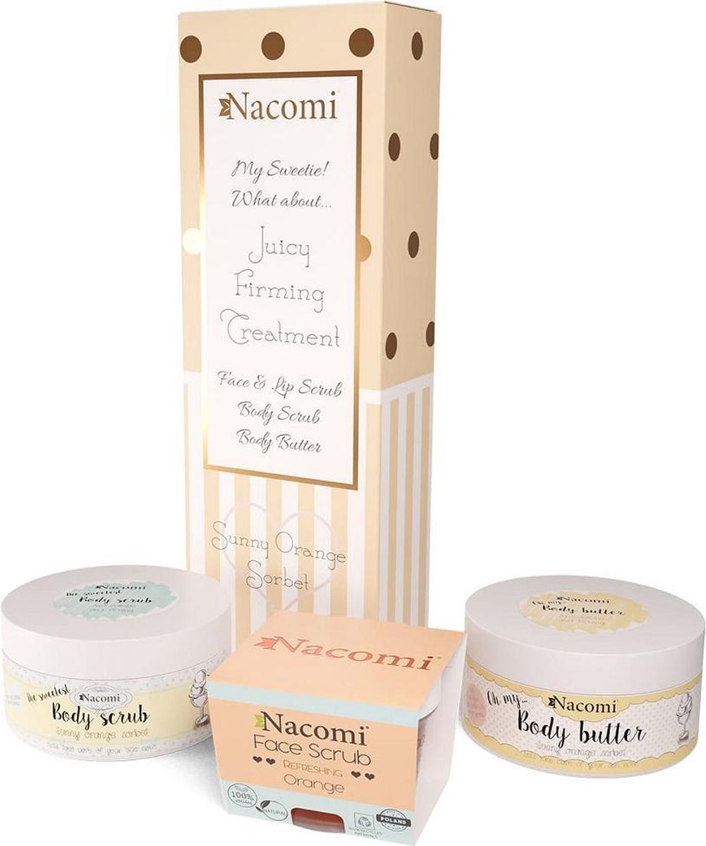 Nacomi - Orange Sorbet Body Butter 125G + Refreshing Scrub Is A Face And Mouth 85G + Body Scrub