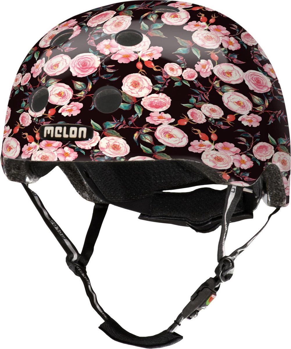 Melon helm Rose Garden XXS-S (46-52cm) zwart/roze